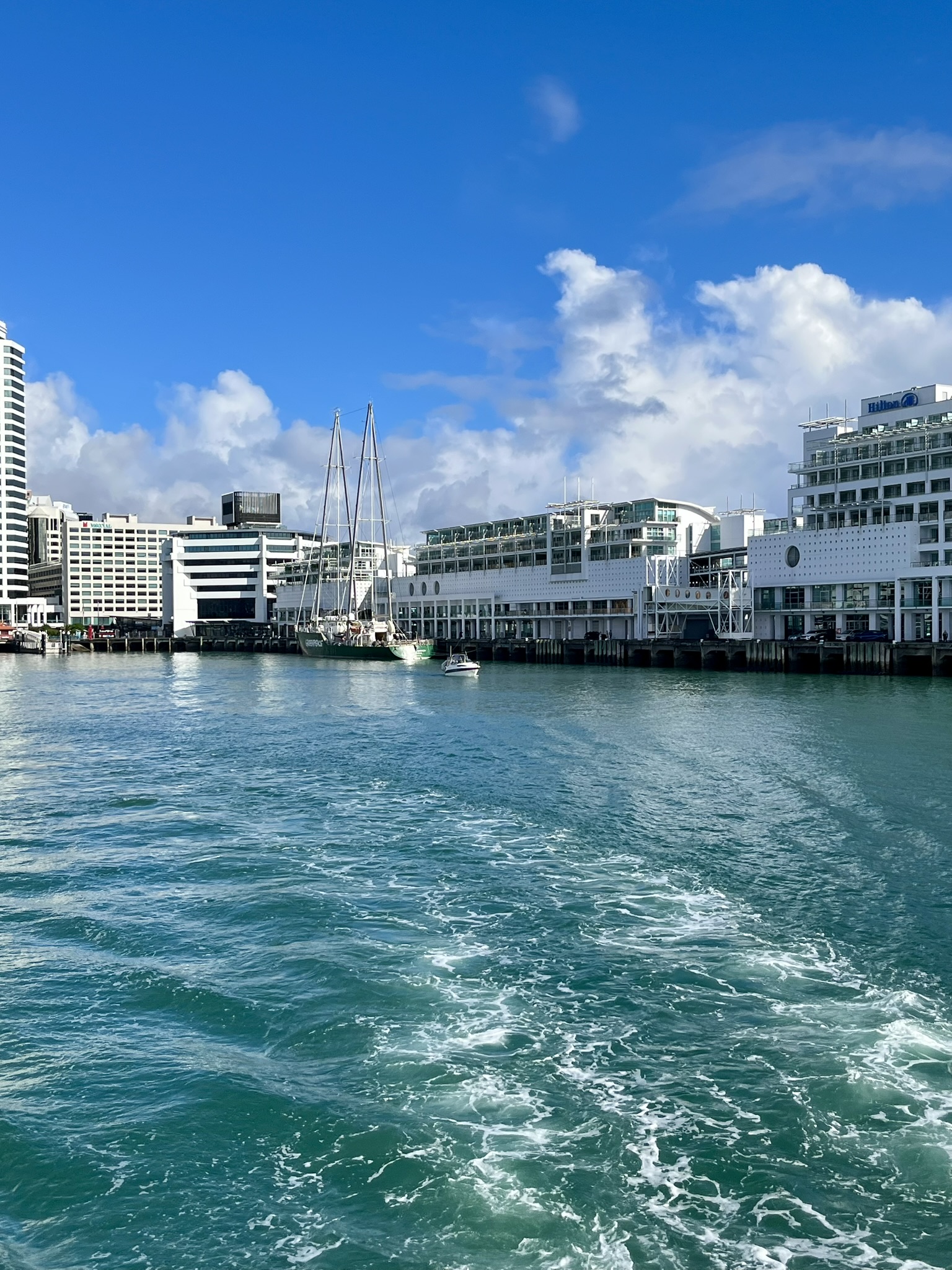 Leaving the Auckland ferry terminal
